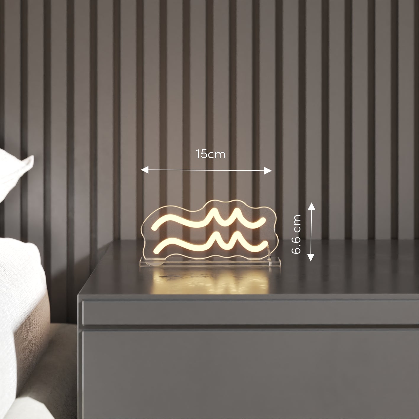 Verseau, signe en néon LED